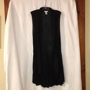 Shawl collar sweater vest